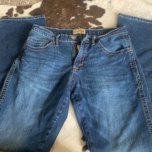 Wrangle 20x mens dark blue jeans